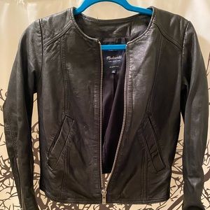 Black leather Madewell jacket